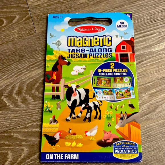 Bundle Melissa & Doug magnetic take-along travel puzzles - 2 farm + 2 vehicle - Picture 2 of 13